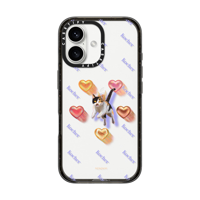 Mond Kim x CASETiFY iPhone 16 Case Cat,Heart Black Impact Case CAT-ching Hearts by Mond Kim Mother's Day Mond Kim x CASETiFY iPhone 16 Case Cat,Heart Black Impact Case CAT-ching Hearts by Mond Kim Mother's Day