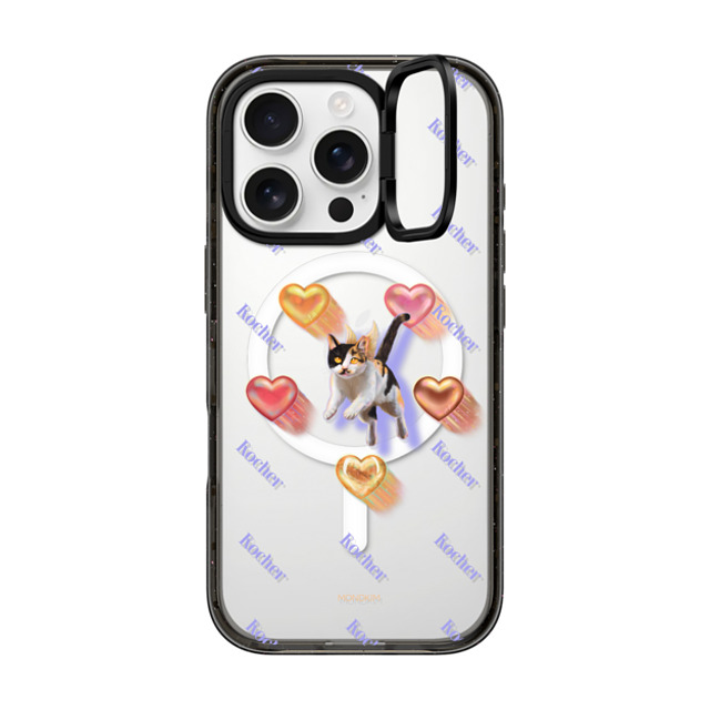 Mond Kim x CASETiFY iPhone 16 Pro Case Cat,Heart Black インパクトリングスタンドケース MagSafe対応 CAT-ching Hearts by Mond Kim Father's Day Mond Kim x CASETiFY iPhone 16 Pro Case Cat,Heart Black インパクトリングスタンドケース MagSafe対応 CAT-ching Hearts by Mond Kim Father's Day
