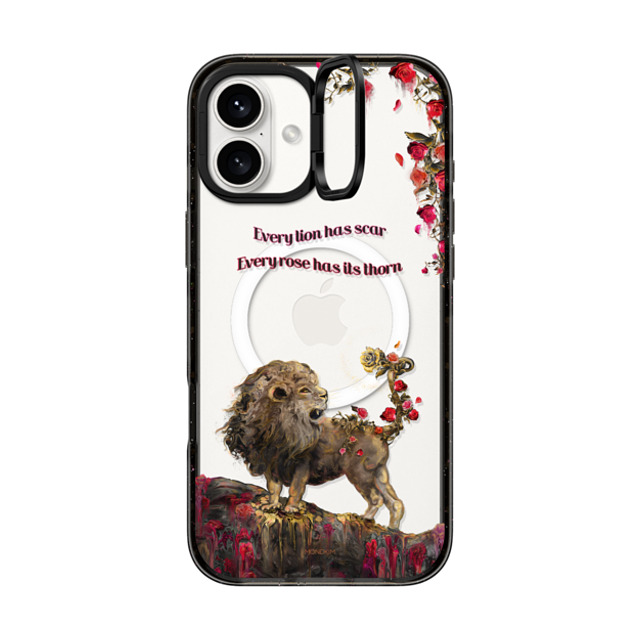 Mond Kim x CASETiFY iPhone 16 Plus Case Black インパクトリングスタンドケース MagSafe対応 The Lion and The Rose by Mond Kim Mond Kim x CASETiFY iPhone 16 Plus Case Black インパクトリングスタンドケース MagSafe対応 The Lion and The Rose by Mond Kim