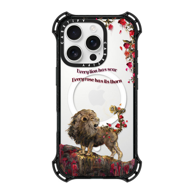 Mond Kim x CASETiFY iPhone 16 Pro Case Black バウンスケース The Lion and The Rose by Mond Kim Mond Kim x CASETiFY iPhone 16 Pro Case Black バウンスケース The Lion and The Rose by Mond Kim