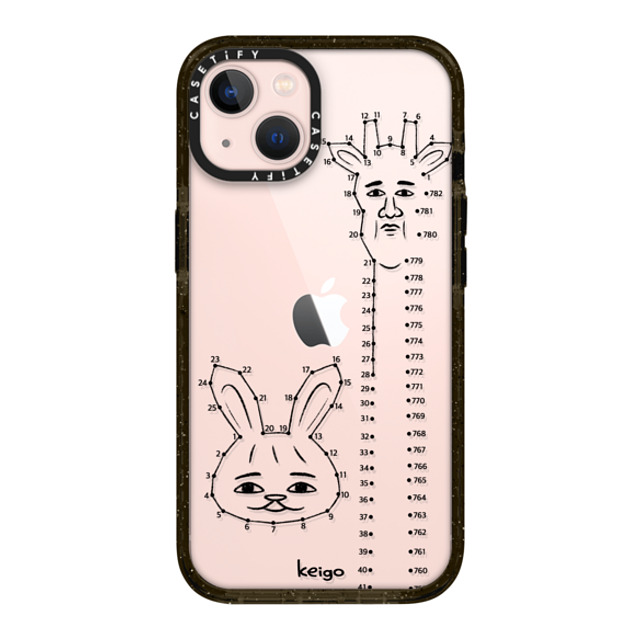 Keigo x CASETiFY iPhone 13 ケース ブラック インパクトケース Keigo 03