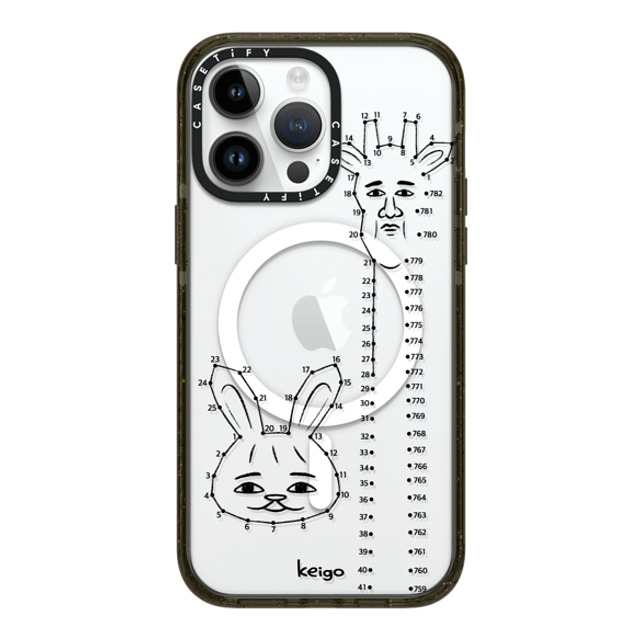 Keigo x CASETiFY iPhone 14 Pro Max ケース ブラック インパクトケース MagSafe対応 Keigo 03