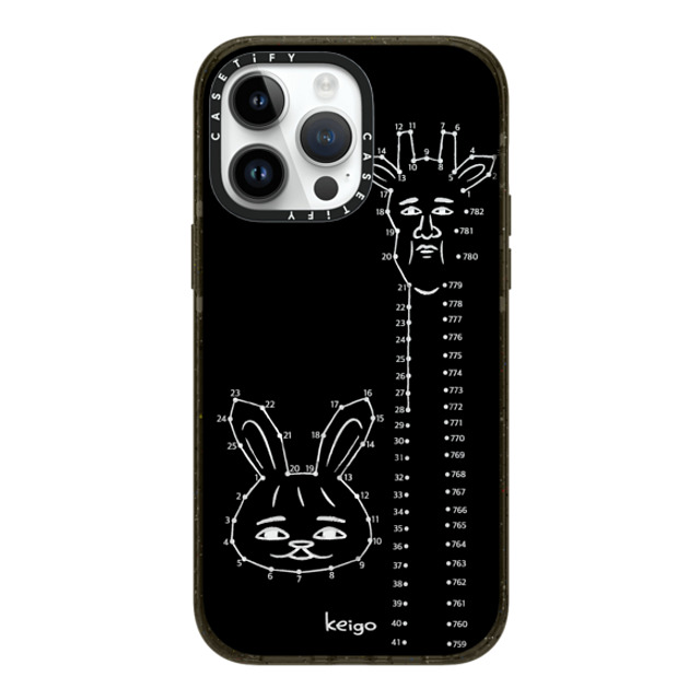 Keigo x CASETiFY iPhone 14 Pro Max ケース ブラック インパクトケース MagSafe対応 Keigo 09