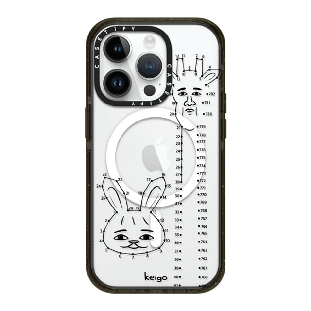 Keigo x CASETiFY iPhone 14 Pro ケース ブラック インパクトケース MagSafe対応 Keigo 03