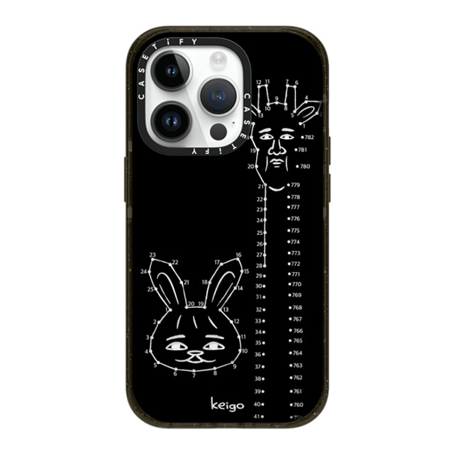 Keigo x CASETiFY iPhone 14 Pro ケース ブラック インパクトケース MagSafe対応 Keigo 09