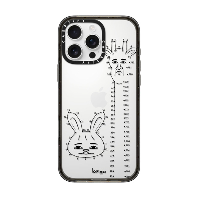 Keigo x CASETiFY iPhone 16 Pro Max ケース ブラック インパクトケース Keigo 03