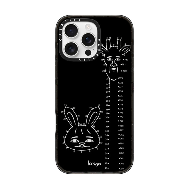 Keigo x CASETiFY iPhone 16 Pro Max ケース ブラック インパクトケース MagSafe対応 Keigo 09