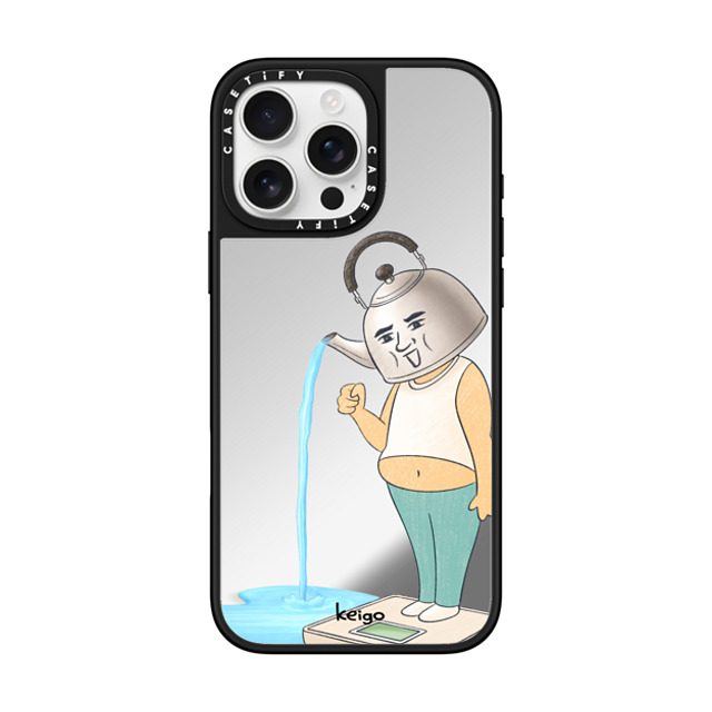 Keigo x CASETiFY iPhone 16 Pro Max ケース Silver on Black ミラーケース MagSafe対応 Keigo 04