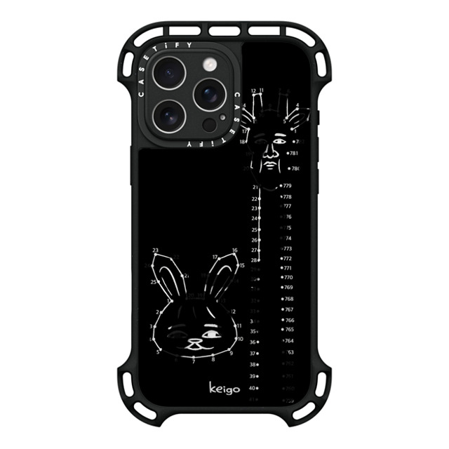 Keigo x CASETiFY iPhone 16 Pro Max ケース ブラック ウルトラ バウンスケース MagSafe対応 Keigo 09