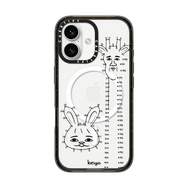 Keigo x CASETiFY iPhone 16 ケース ブラック インパクトケース MagSafe対応 Keigo 03