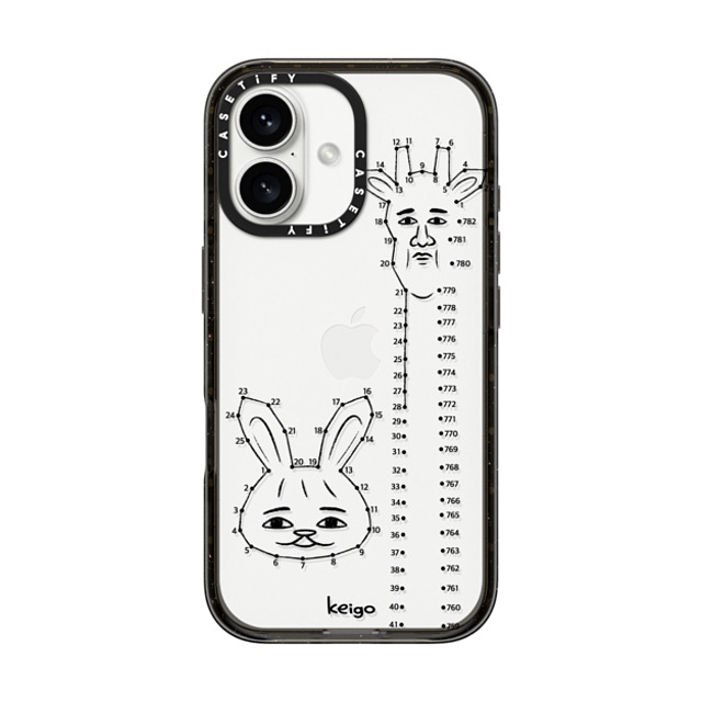 Keigo x CASETiFY iPhone 16 ケース ブラック インパクトケース Keigo 03