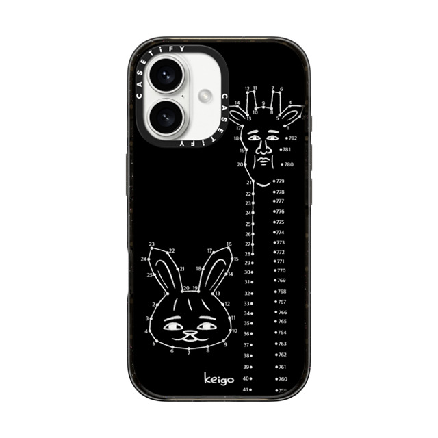 Keigo x CASETiFY iPhone 16 ケース ブラック インパクトケース MagSafe対応 Keigo 09