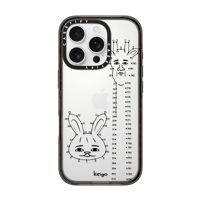 Keigo x CASETiFY iPhone 16 Pro ケース ブラック インパクトケース Keigo 03