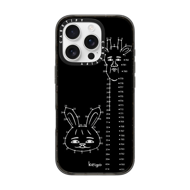 Keigo x CASETiFY iPhone 16 Pro ケース ブラック インパクトケース MagSafe対応 Keigo 09