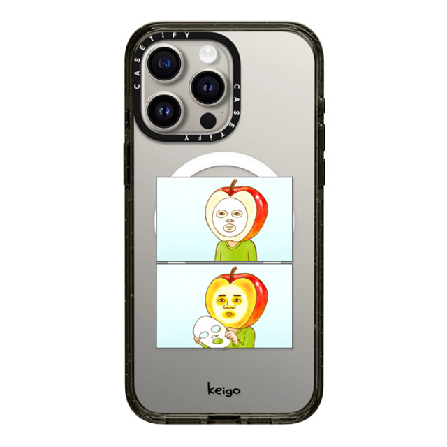 Keigo x CASETiFY iPhone 15 Pro Max ケース ブラック インパクトケース MagSafe対応 Keigo 01