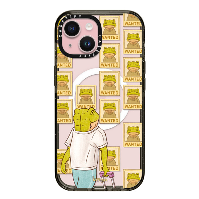 Keigo x CASETiFY iPhone 15 ケース ブラック インパクトケース MagSafe対応 Keigo 05