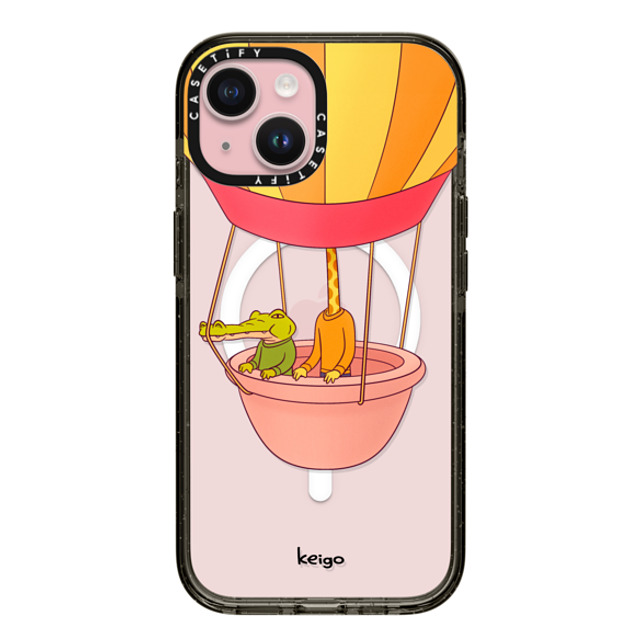 Keigo x CASETiFY iPhone 15 ケース ブラック インパクトケース MagSafe対応 Keigo 06