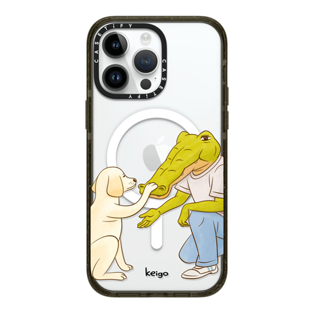 Keigo x CASETiFY iPhone 14 Pro Max ケース ブラック インパクトケース MagSafe対応 Keigo 08