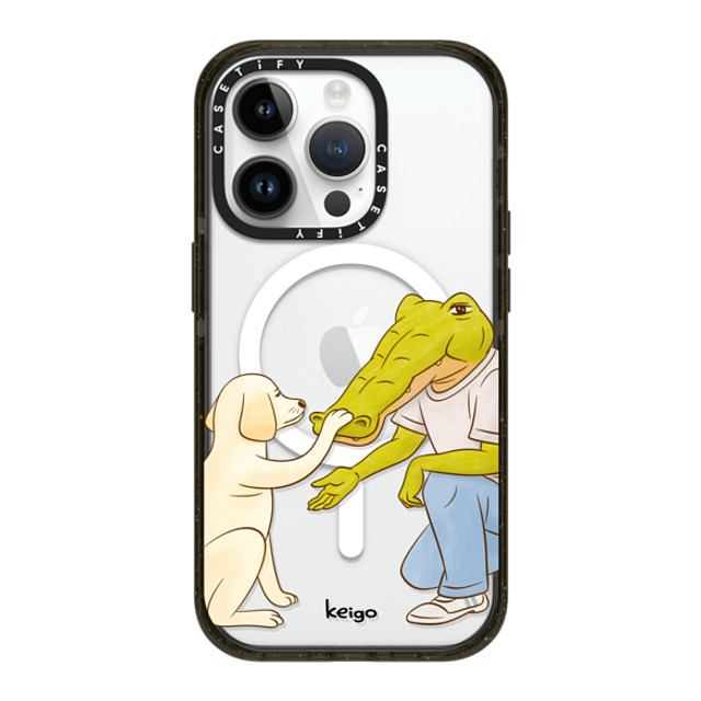 Keigo x CASETiFY iPhone 14 Pro ケース ブラック インパクトケース MagSafe対応 Keigo 08