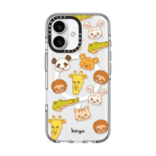 Keigo x CASETiFY iPhone 16 ケース Animal,Cartoon クリア クリア ケース MagSafe対応 Keigo - 06 Back to School Keigo x CASETiFY iPhone 16 ケース Animal,Cartoon クリア クリア ケース MagSafe対応 Keigo - 06 Back to School