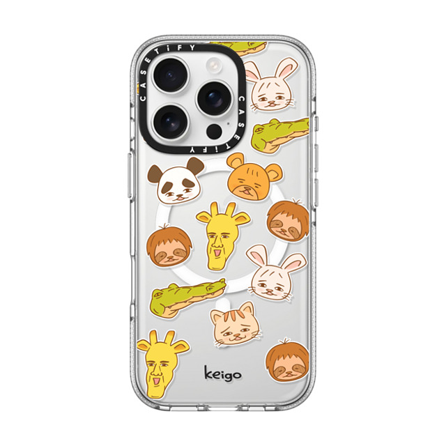 Keigo x CASETiFY iPhone 16 Pro ケース Animal,Cartoon クリア クリア ケース MagSafe対応 Keigo - 06 Back to School Keigo x CASETiFY iPhone 16 Pro ケース Animal,Cartoon クリア クリア ケース MagSafe対応 Keigo - 06 Back to School