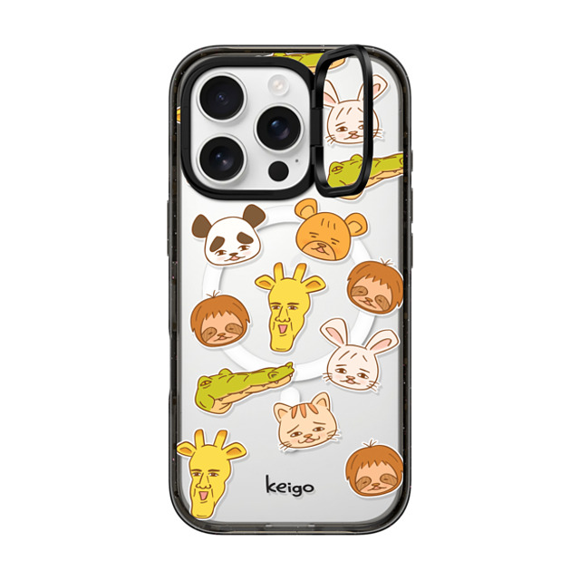 Keigo x CASETiFY iPhone 16 Pro ケース ブラック インパクトリングスタンドケース MagSafe対応 Keigo - 06