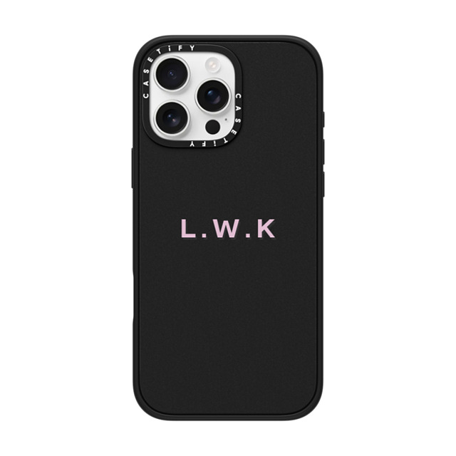 CASETiFY iPhone 16 Pro Max ケース マットブラック インパクトケース Custom Case - L. W.K