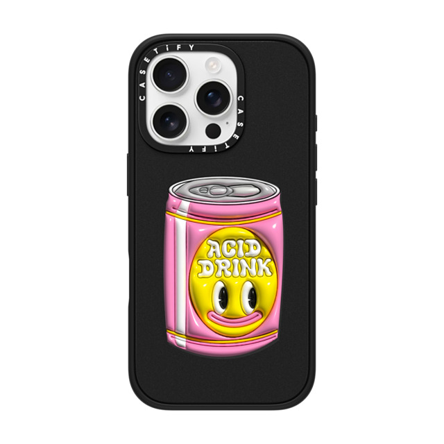Javilostcontrol x CASETiFY iPhone 16 Pro ケース マットブラック インパクトケース MagSafe対応 Acid Drink Back to School Javilostcontrol x CASETiFY iPhone 16 Pro ケース マットブラック インパクトケース MagSafe対応 Acid Drink Back to School