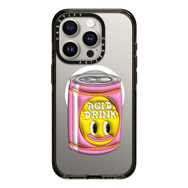 Javilostcontrol x CASETiFY iPhone 15 Pro ケース ブラック インパクトケース MagSafe対応 Acid Drink Back to School Javilostcontrol x CASETiFY iPhone 15 Pro ケース ブラック インパクトケース MagSafe対応 Acid Drink Back to School