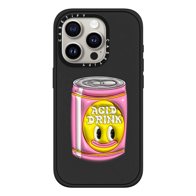 Javilostcontrol x CASETiFY iPhone 15 Pro ケース マットブラック インパクトケース MagSafe対応 Acid Drink Back to School Javilostcontrol x CASETiFY iPhone 15 Pro ケース マットブラック インパクトケース MagSafe対応 Acid Drink Back to School