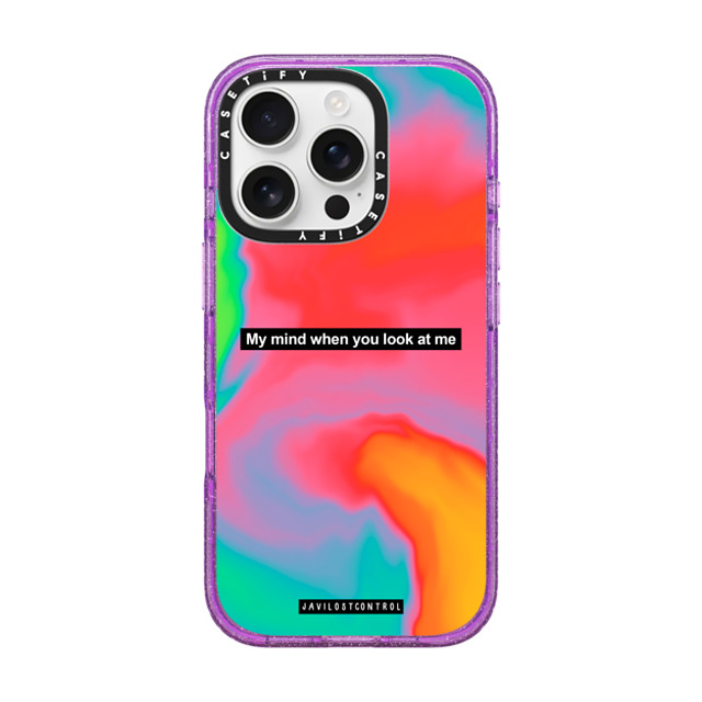Javilostcontrol x CASETiFY iPhone 16 Pro ケース Glitter Purple インパクトケース MagSafe対応 JAVILOSTCONTROL - WAVES