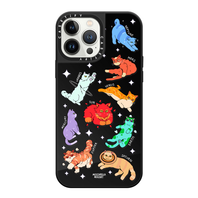 Mozza x CASETiFY iPhone 13 Pro Max ケース Cat,Animal Black on Black ミラーケース MagSafe対応 Cativerse Solar System Father's Day Mozza x CASETiFY iPhone 13 Pro Max ケース Cat,Animal Black on Black ミラーケース MagSafe対応 Cativerse Solar System Father's Day
