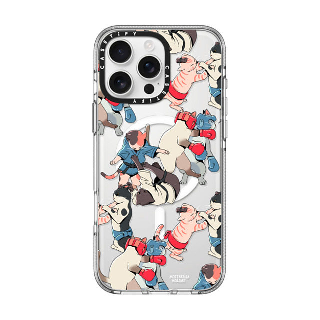 Mozza x CASETiFY iPhone 16 Pro Max ケース Cat,Animal クリア クリア ケース MagSafe対応 Fighting Cat Father's Day Mozza x CASETiFY iPhone 16 Pro Max ケース Cat,Animal クリア クリア ケース MagSafe対応 Fighting Cat Father's Day
