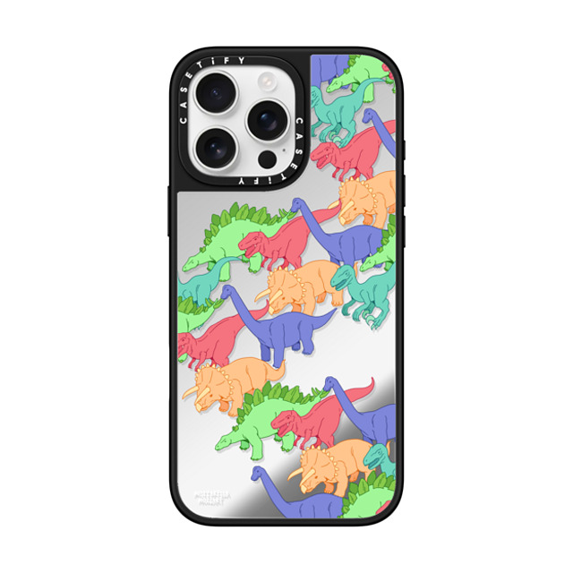 Mozza x CASETiFY iPhone 16 Pro Max Case Dinosaur,Animal Silver on Black ミラーケース MagSafe対応 Dinosaur Exodus Back to School Mozza x CASETiFY iPhone 16 Pro Max Case Dinosaur,Animal Silver on Black ミラーケース MagSafe対応 Dinosaur Exodus Back to School