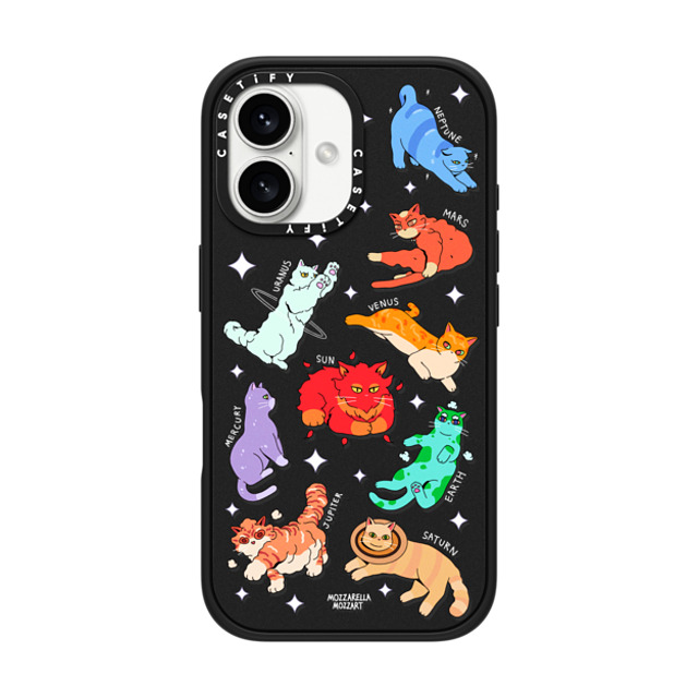 Mozza x CASETiFY iPhone 16 ケース Cat,Animal マットブラック インパクトケース MagSafe対応 Cativerse Solar System Mother's Day Mozza x CASETiFY iPhone 16 ケース Cat,Animal マットブラック インパクトケース MagSafe対応 Cativerse Solar System Mother's Day