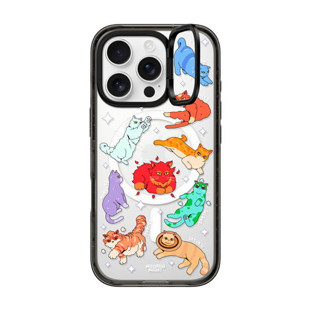 Mozza x CASETiFY iPhone 16 Pro ケース Cat,Animal ブラック インパクトリングスタンドケース MagSafe対応 Cativerse Solar System Father's Day Mozza x CASETiFY iPhone 16 Pro ケース Cat,Animal ブラック インパクトリングスタンドケース MagSafe対応 Cativerse Solar System Father's Day