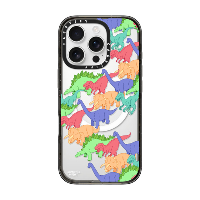Mozza x CASETiFY iPhone 16 Pro ケース Dinosaur,Animal ブラック インパクトケース MagSafe対応 Dinosaur Exodus Father's Day Mozza x CASETiFY iPhone 16 Pro ケース Dinosaur,Animal ブラック インパクトケース MagSafe対応 Dinosaur Exodus Father's Day