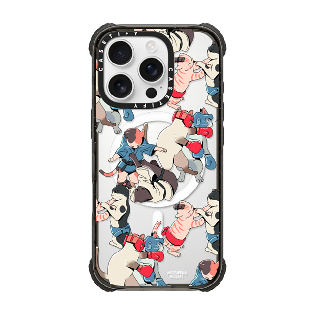 Mozza x CASETiFY iPhone 16 Pro Case Cat,Animal Black ウルトラ インパクトケース MagSafe 対応 Fighting Cat Father's Day Mozza x CASETiFY iPhone 16 Pro Case Cat,Animal Black ウルトラ インパクトケース MagSafe 対応 Fighting Cat Father's Day