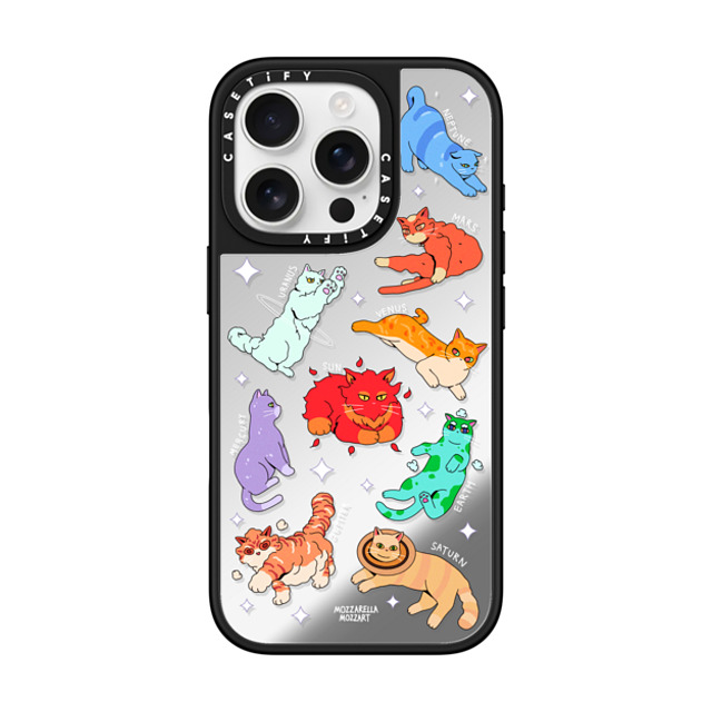 Mozza x CASETiFY iPhone 16 Pro Case Cat,Animal Silver on Black ミラーケース MagSafe対応 Cativerse Solar System Mother's Day Mozza x CASETiFY iPhone 16 Pro Case Cat,Animal Silver on Black ミラーケース MagSafe対応 Cativerse Solar System Mother's Day