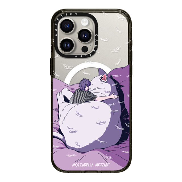 Mozza x CASETiFY iPhone 15 Pro Max Case Animal,Cartoon Black Impact Case MagSafe Compatible Cat Love Back to School Mozza x CASETiFY iPhone 15 Pro Max Case Animal,Cartoon Black Impact Case MagSafe Compatible Cat Love Back to School