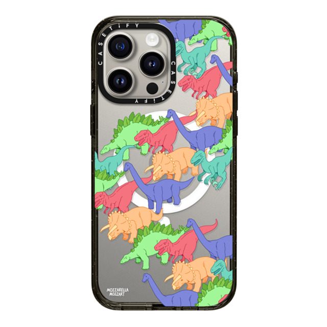 Mozza x CASETiFY iPhone 15 Pro Max Case Dinosaur,Animal Black Impact Case MagSafe Compatible Dinosaur Exodus Back to School Mozza x CASETiFY iPhone 15 Pro Max Case Dinosaur,Animal Black Impact Case MagSafe Compatible Dinosaur Exodus Back to School
