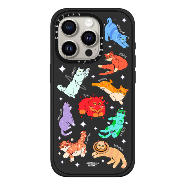 Mozza x CASETiFY iPhone 15 Pro Case Cat,Animal マットブラック Impact Case MagSafe Compatible Cativerse Solar System Mother's Day Mozza x CASETiFY iPhone 15 Pro Case Cat,Animal マットブラック Impact Case MagSafe Compatible Cativerse Solar System Mother's Day