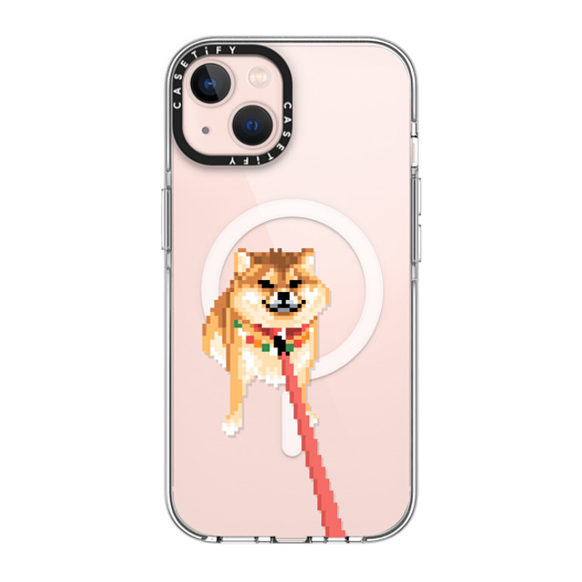 Fatbeard x CASETiFY iPhone 13 ケース クリア クリア ケース MagSafe対応 Stubborn Shiba Inu