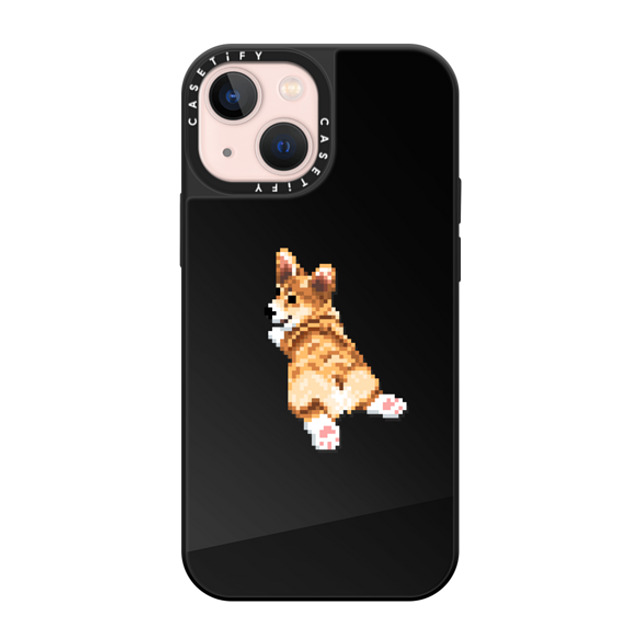 Fatbeard x CASETiFY iPhone 13 Mini ケース Black on Black ミラーケース MagSafe対応 Corgi Butt Father's Day Fatbeard x CASETiFY iPhone 13 Mini ケース Black on Black ミラーケース MagSafe対応 Corgi Butt Father's Day