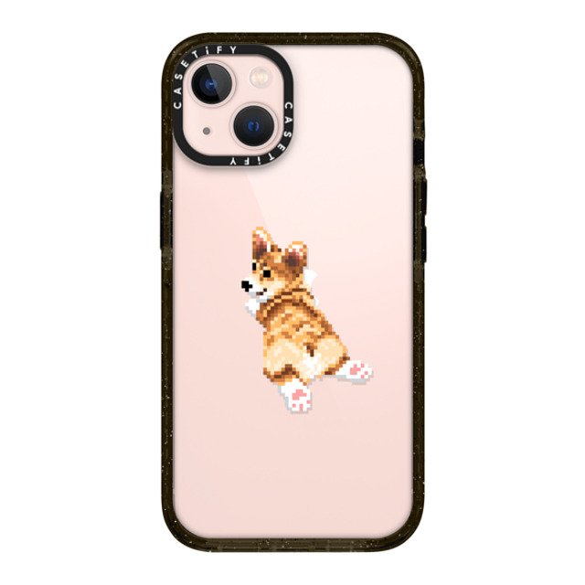 Fatbeard x CASETiFY iPhone 13 ケース ブラック インパクトケース Corgi Butt