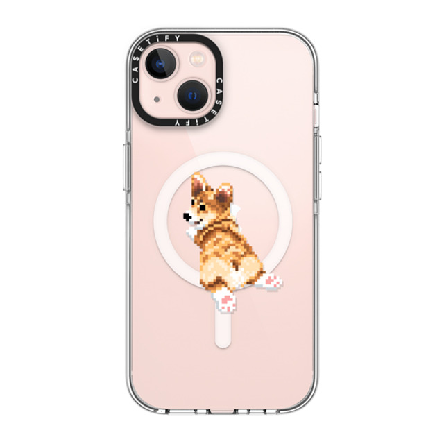 Fatbeard x CASETiFY iPhone 13 ケース クリア クリア ケース MagSafe対応 Corgi Butt