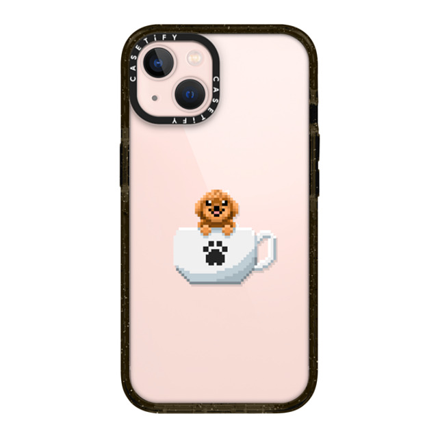 Fatbeard x CASETiFY iPhone 13 ケース ブラック インパクトケース Teacup Toy Poodle