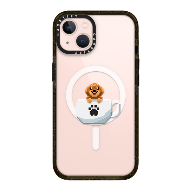 Fatbeard x CASETiFY iPhone 13 ケース ブラック インパクトケース MagSafe対応 Teacup Toy Poodle