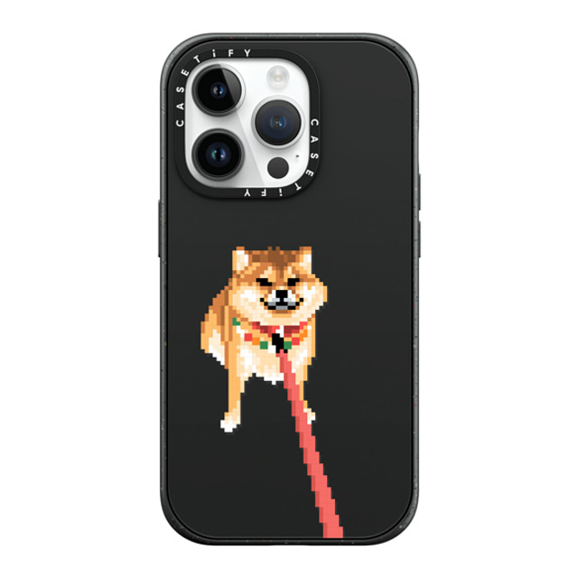 Fatbeard x CASETiFY iPhone 14 Pro ケース マットブラック インパクトケース MagSafe対応 Stubborn Shiba Inu