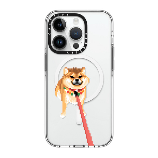 Fatbeard x CASETiFY iPhone 14 Pro ケース クリア クリア ケース MagSafe対応 Stubborn Shiba Inu